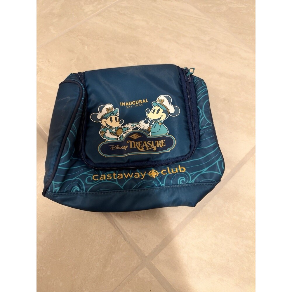 Disney Cruise Line Treasure Inaugural Sailing Castaway Club Bag Rare Makeup
